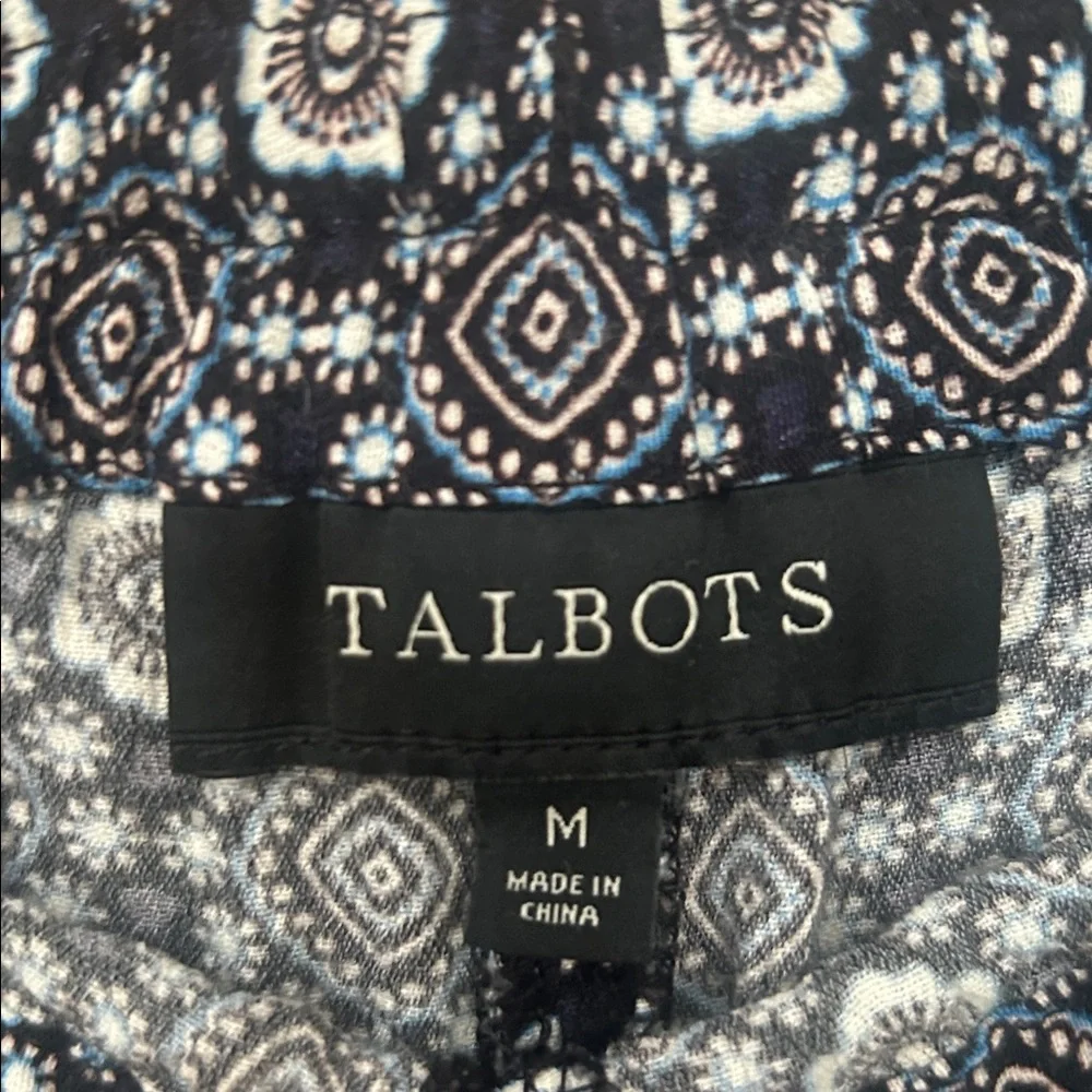 Talbots Medallion Pattern Drawstring Pants - Picture 4 of 6